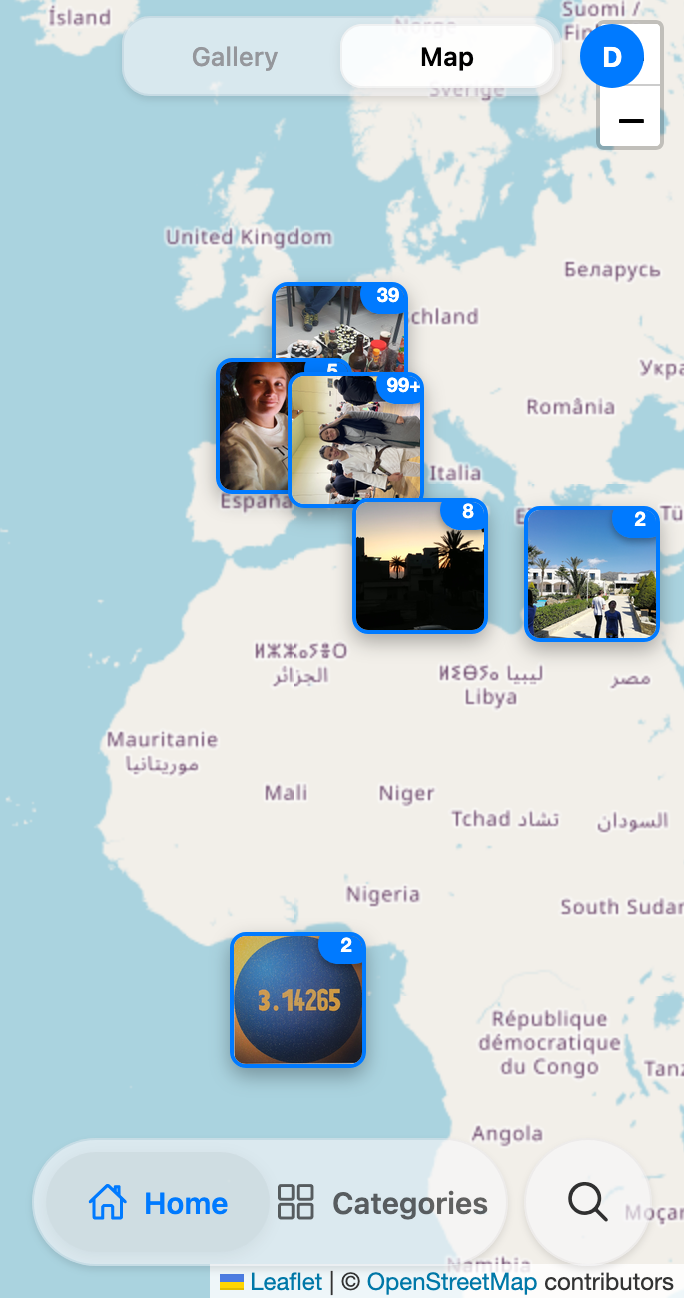 Photo-Backend Mobile Interactive Map